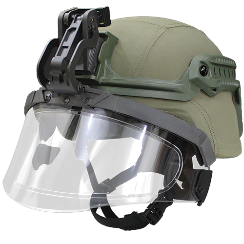 ADVANCED BALLISTIC HELMET WITH FRONT-MOUNTED VISOR
